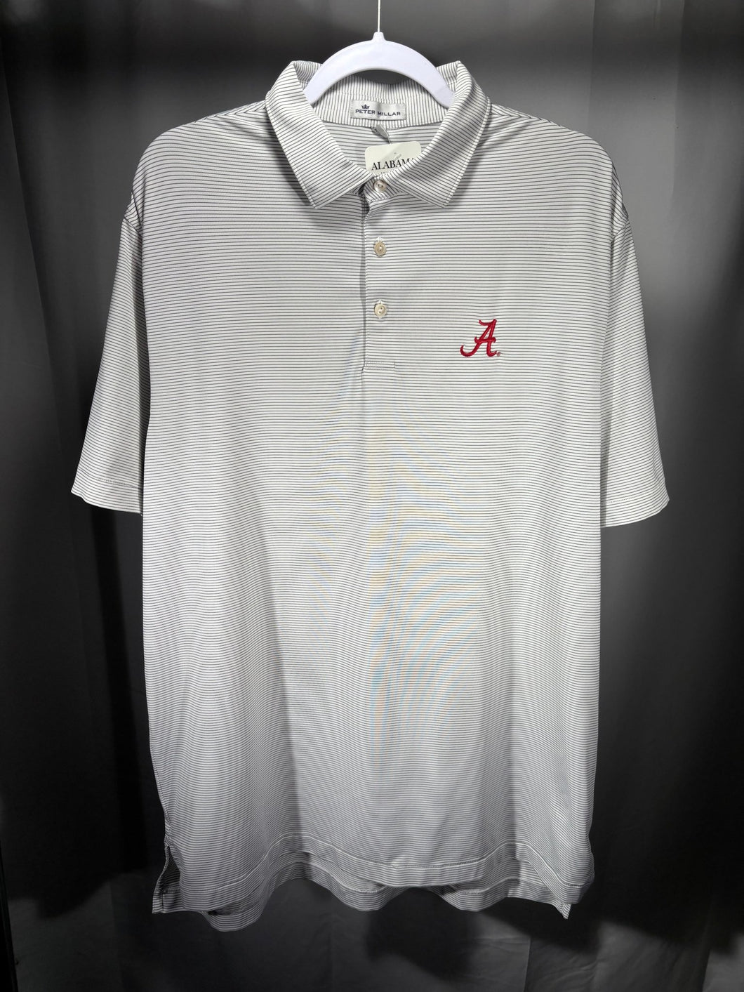 Peter Millar Alabama Team Issued Striped Polo Large - Alabama VTG