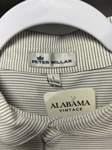 Peter Millar Alabama Team Issued Striped Polo Large - Alabama VTG