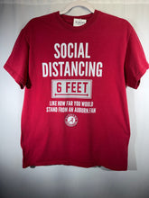 Load image into Gallery viewer, Social Distancing From Auburn Fans Crimson T-Shirt S/M - Alabama VTG
