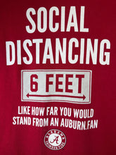Load image into Gallery viewer, Social Distancing From Auburn Fans Crimson T-Shirt S/M - Alabama VTG
