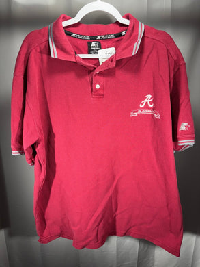 Starter X Alabama Crimson Polo Shirt Large - Alabama VTG