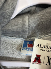 Load image into Gallery viewer, Vintage 80s Bama X Russell Grey Distressed Hoodie Sweatshirt Boxy Medium - Alabama VTG
