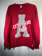 Load image into Gallery viewer, Vintage Alabama "A" X Russell Crimson Crewneck Sweatshirt Large - Alabama VTG
