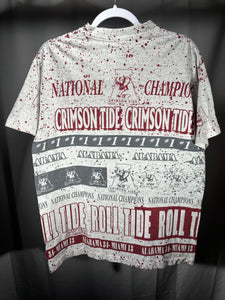 Vintage Alabama All Over Print Rare T-Shirt Medium - Alabama VTG