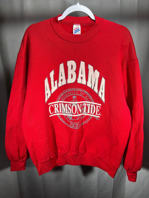 Vintage Alabama Crest Red Crewneck Sweatshirt Medium - Alabama VTG