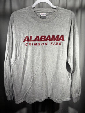 Vintage Alabama Crimson Tide Grey Long Sleeve Shirt Medium - Alabama VTG