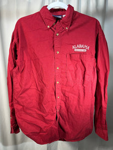 Vintage Alabama Embroidered Button Up Shirt Medium - Alabama VTG