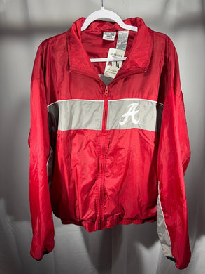 Vintage Alabama Hibbett Sports Striped Crimson Windbreaker Jacket XL - Alabama VTG