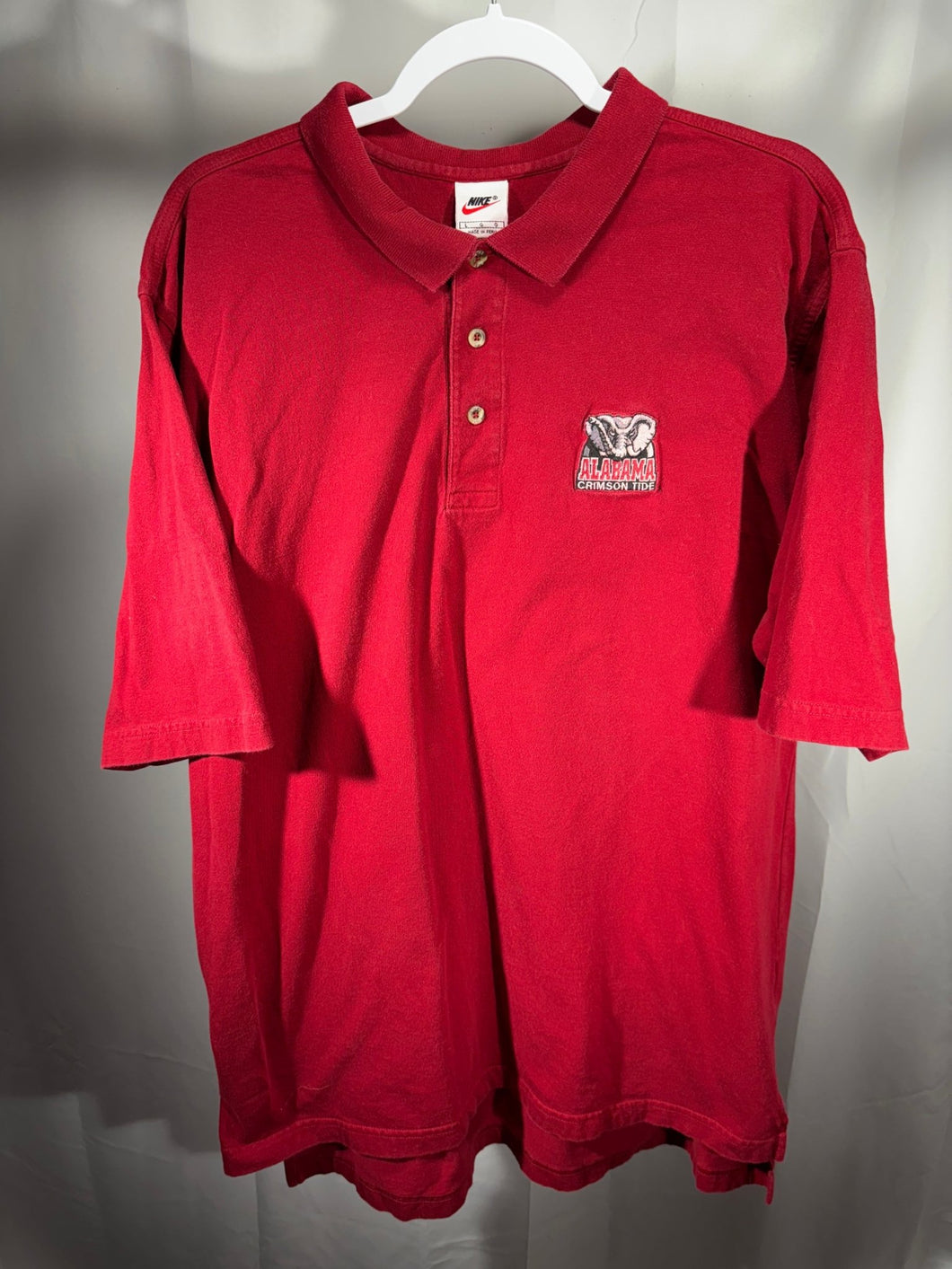 Vintage Alabama Nike Crimson Embroidered Polo Shirt Large - Alabama VTG