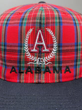 Load image into Gallery viewer, Vintage Alabama Plaid Two Tone Snapback Hat - Alabama VTG
