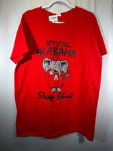 Load image into Gallery viewer, Vintage Alabama Sleep Shirt Crimson T-Shirt Large - Alabama VTG
