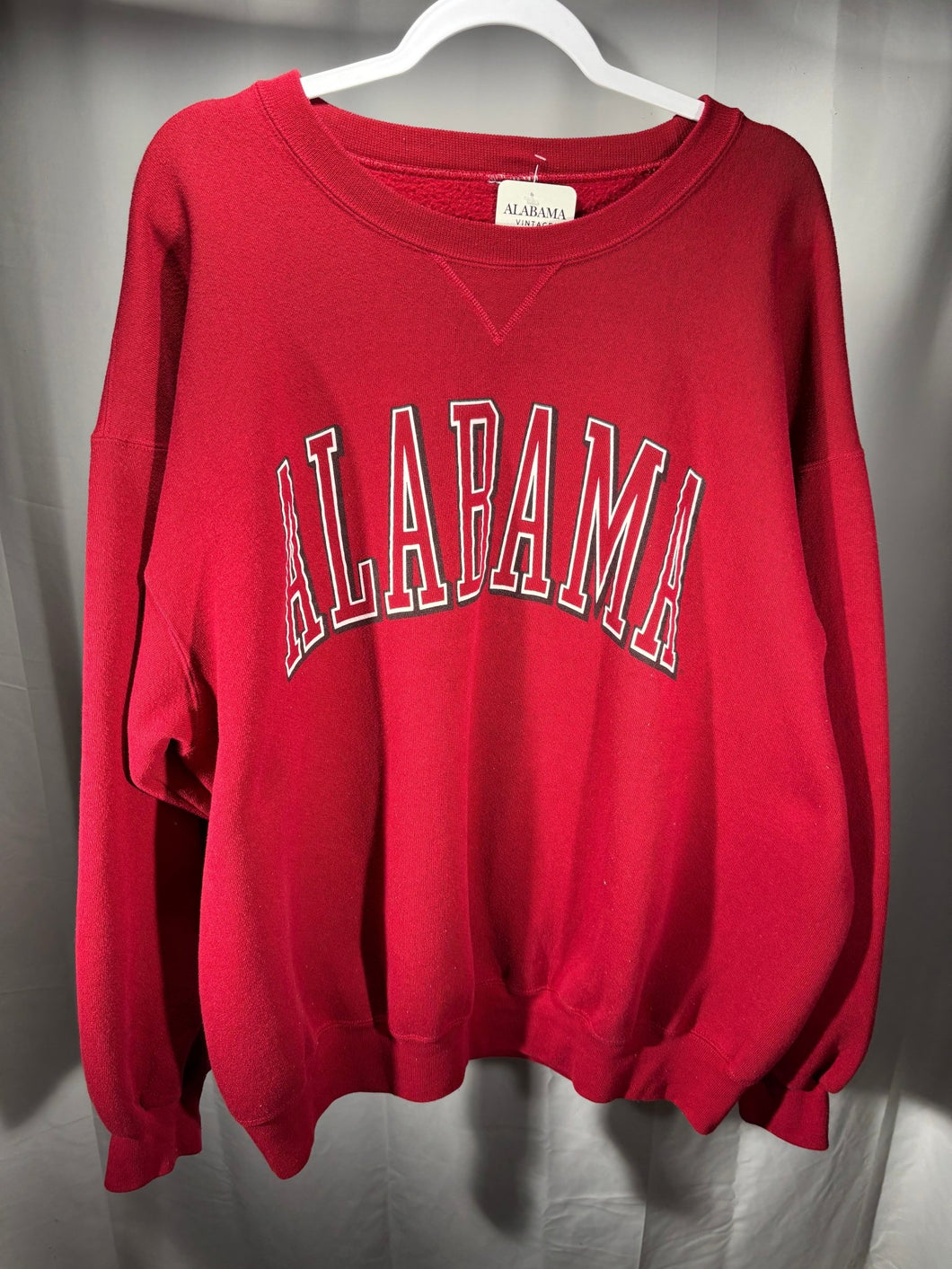 Vintage Alabama Spellout Crimson Crewneck Sweatshirt XXL 2XL - Alabama VTG