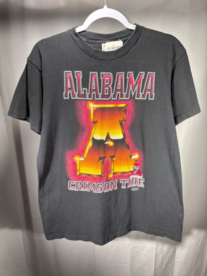 Vintage Alabama X Delta Black Graphic T-Shirt Medium - Alabama VTG