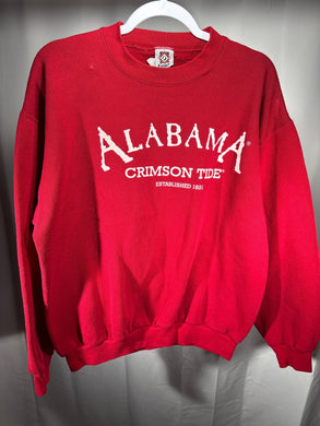 Vintage Alabama X Franklin Sports Crimson Crewneck Sweatshirt Large - Alabama VTG