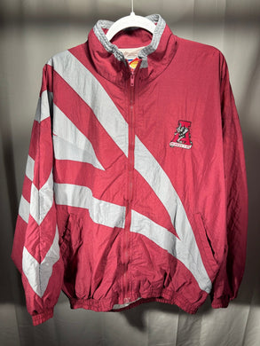 Vintage Alabama X Grip Athletic Striped Windbreaker Jacket Large - Alabama VTG