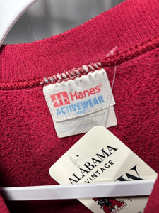 Vintage Alabama X Hanes Athletic Dept Crimson Crewneck Sweatshirt Medium - Alabama VTG