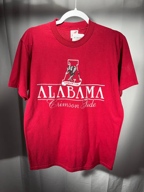 Vintage Alabama X Jerzees Crimson T-Shirt Medium - Alabama VTG