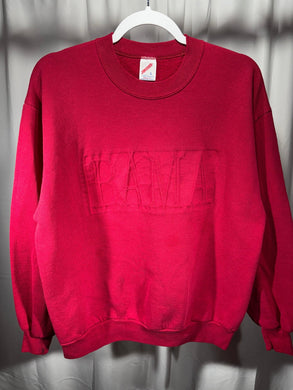 Vintage Alabama X Jerzees Embossed Crewneck Sweatshirt Medium - Alabama VTG
