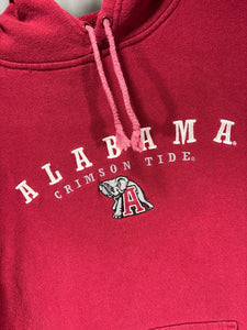Vintage Alabama X Red Oak Embroidered Crimson Hoodie Sweatshirt Medium - Alabama VTG