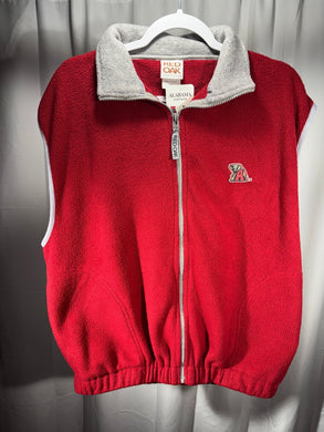 Vintage Alabama X Red Oak Fleece Zip Up Vest Large - Alabama VTG