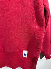 Load image into Gallery viewer, Vintage Alabama X Russell Crimson Spellout Plaid Crewneck Sweatshirt XS - Alabama VTG
