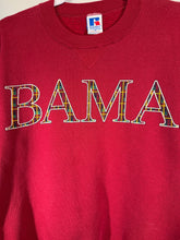 Load image into Gallery viewer, Vintage Alabama X Russell Crimson Spellout Plaid Crewneck Sweatshirt XS - Alabama VTG
