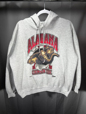 Vintage Alabama X Salem Sportswear Graphic Hoodie Sweatshirt Boxey M/L - Alabama VTG