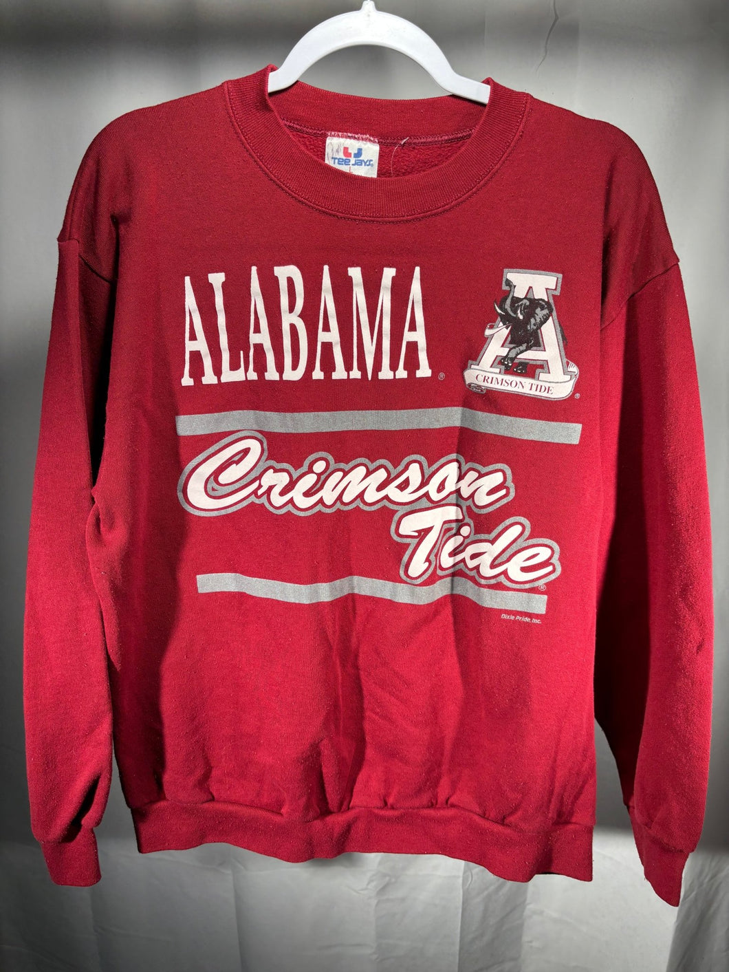 Vintage Alabama X Tee Jays Crimson Crewneck Sweatshirt Medium - Alabama VTG