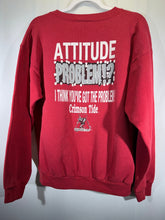 Load image into Gallery viewer, Vintage Alabama X TnT "Attitude Problem" Crimson Crewneck Sweatshirt Large - Alabama VTG
