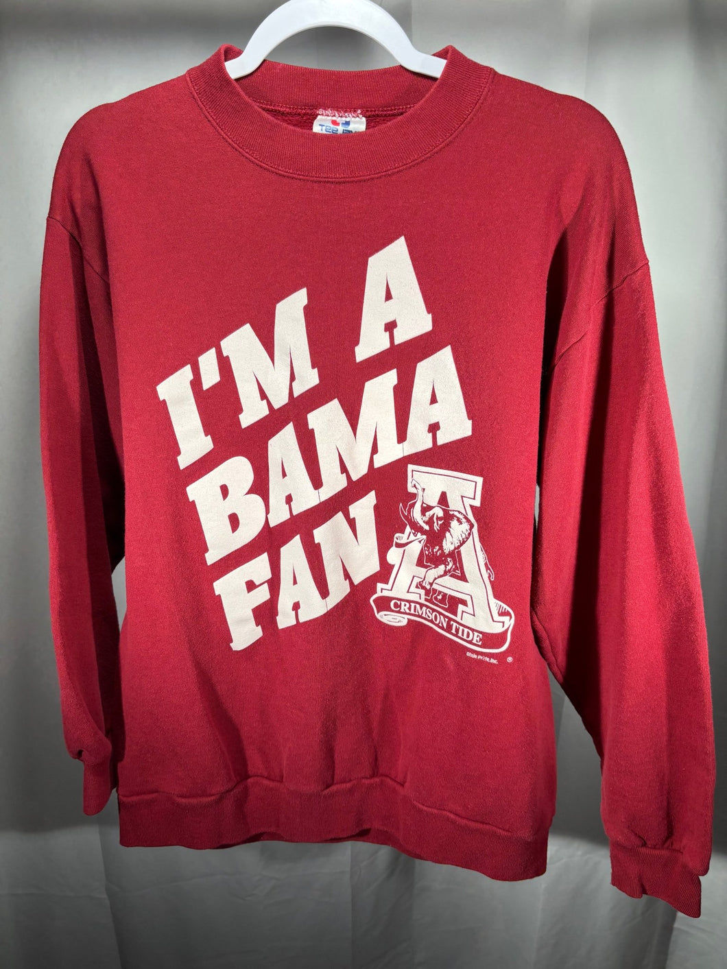 Vintage Bama Fan Crimson Crewneck Sweatshirt Medium - Alabama VTG