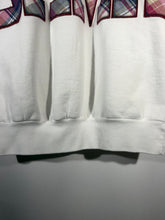 Load image into Gallery viewer, Vintage Bama Spellout White Plaid Crewneck Sweatshirt XS - Alabama VTG
