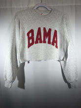 Load image into Gallery viewer, Vintage Bama X Jerzees Cropped Grey Crewneck Sweatshirt Medium - Alabama VTG
