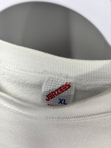 Vintage Bama X Jerzees White Crewneck Sweatshirt Medium - Alabama VTG