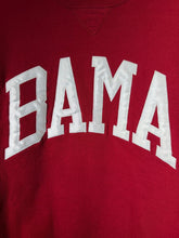 Load image into Gallery viewer, Vintage Bama X Russell Crimson Spellout Crewneck Sweatshirt Medium - Alabama VTG
