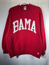 Load image into Gallery viewer, Vintage Bama X Russell Crimson Spellout Crewneck Sweatshirt Medium - Alabama VTG
