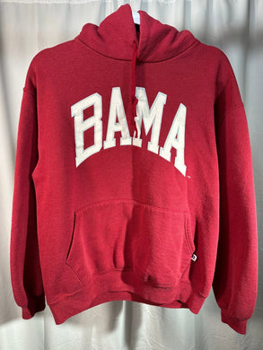 Vintage Bama X Russell Spellout Hoodie Sweatshirt Medium - Alabama VTG