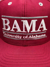 Load image into Gallery viewer, Vintage Bama X The Game Split Bar Crimson Snapback Hat - Alabama VTG
