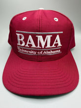 Load image into Gallery viewer, Vintage Bama X The Game Split Bar Crimson Snapback Hat - Alabama VTG
