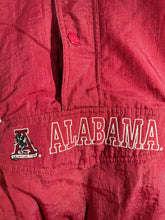 Load image into Gallery viewer, Vintage Starter X Alabama Puffer Half Zip Striped Pullover Small - Alabama VTG
