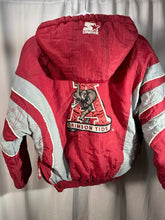 Load image into Gallery viewer, Vintage Starter X Alabama Puffer Half Zip Striped Pullover Small - Alabama VTG
