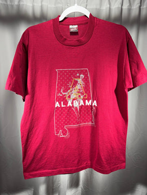 Vintage State of Alabama Red T-Shirt Medium - Alabama VTG