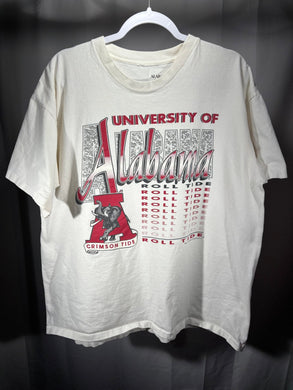 Vintage University of Alabama White T-Shirt XL - Alabama VTG