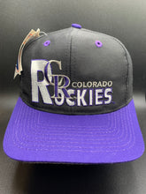 Load image into Gallery viewer, Vintage Colorado Rockies X Logo 7 Snapback Hat
