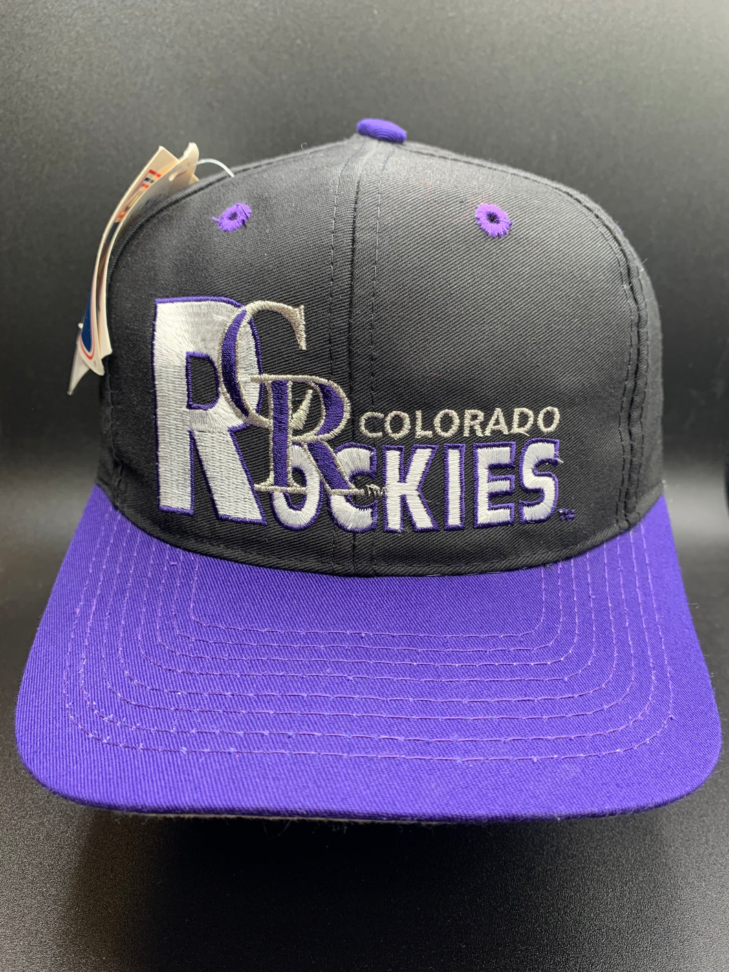 Vintage Colorado Rockies X Logo 7 Snapback Hat