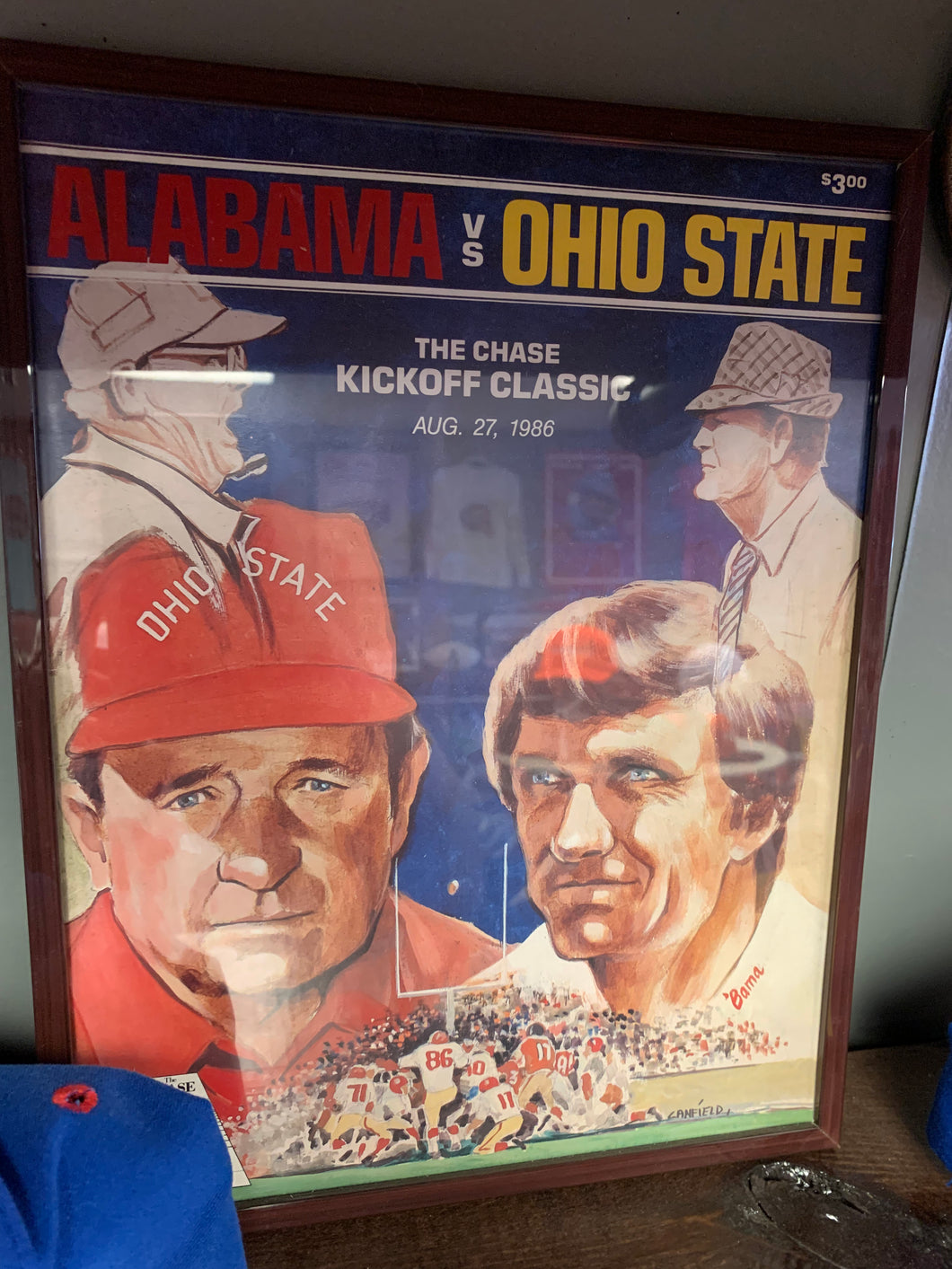 1986 Bama Vs Ohio State Collectible Framed Magazine