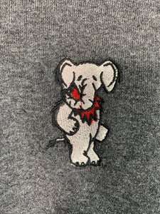 Dead Head Elephant Embroidered Quarter Zip Pullover