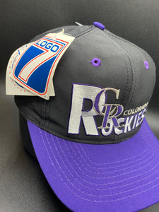 Vintage Colorado Rockies X Logo 7 Snapback Hat