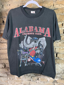 Vintage Alabama Crimson Tide Motorcycle T-Shirt Large