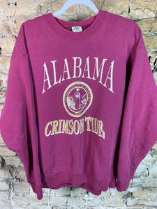 Vintage Alabama Crest Distressed Sweatshirt XL