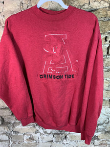 Vintage Alabama Embossed Sweatshirt Large